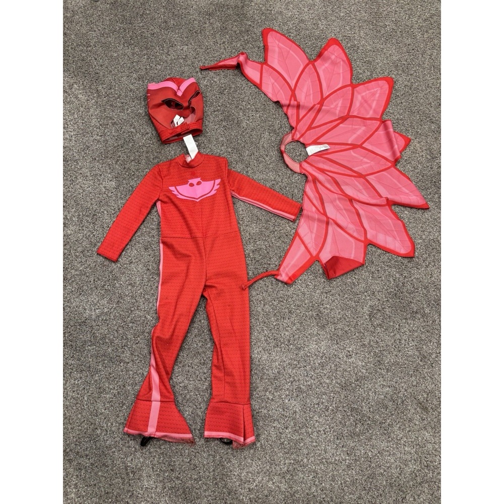 PJ Masks Owlette Costume Disguise Medium / 3T-4T Toddler Red Halloween USED